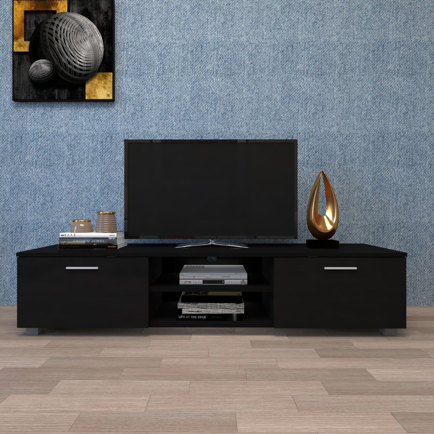 70 Inch Black TV Stand