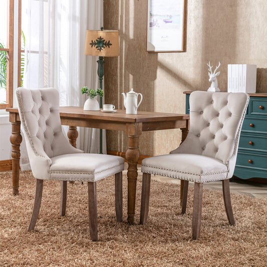 Tufted Contemporary Velvet Upholstered Dining Chair - Velvet - MuMu