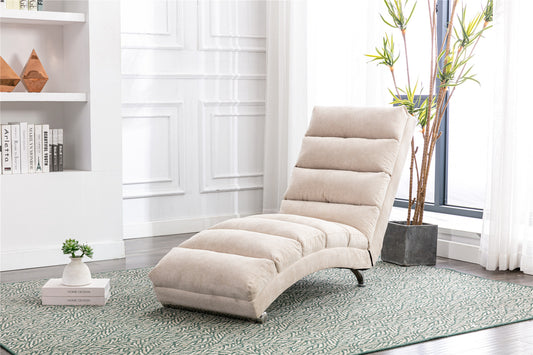Linen Chaise Lounge Indoor Chair - Linen - MuMu