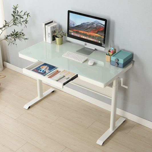 Modern Tempered Glass Standing Desk