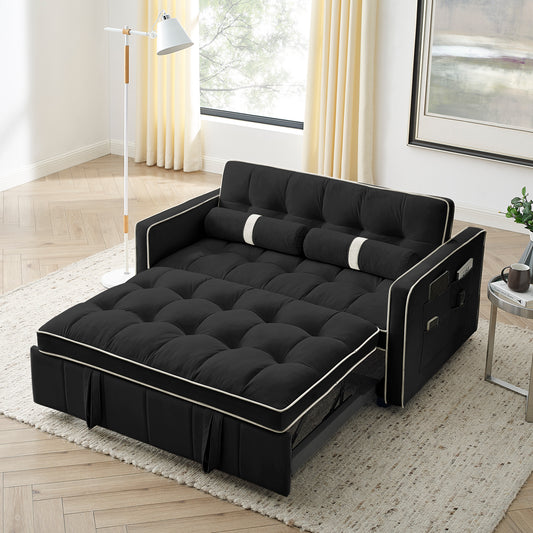 55.5" Pull Out Sleep Sofa Bed