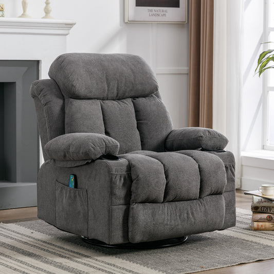 Swinging Recliner Massage Heated Sofa