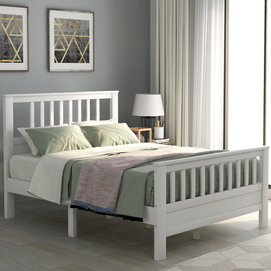 Wood Platform Bed With Headboard