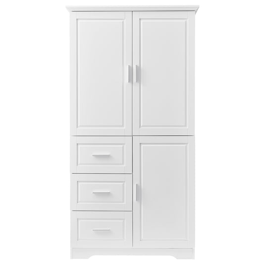Tall and Wide White Storage Cabinet