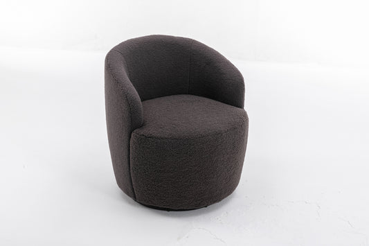 Teddy Fabric Swivel Accent Armchair